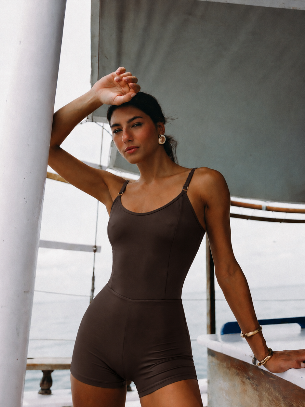 Fitness Jumpsuit Guida - Brown