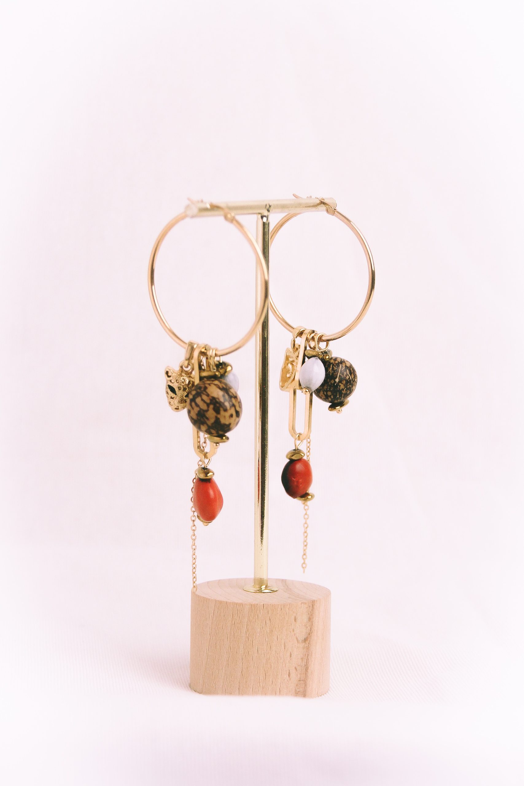 Big hoop Earring with seed mix - Imagem 3